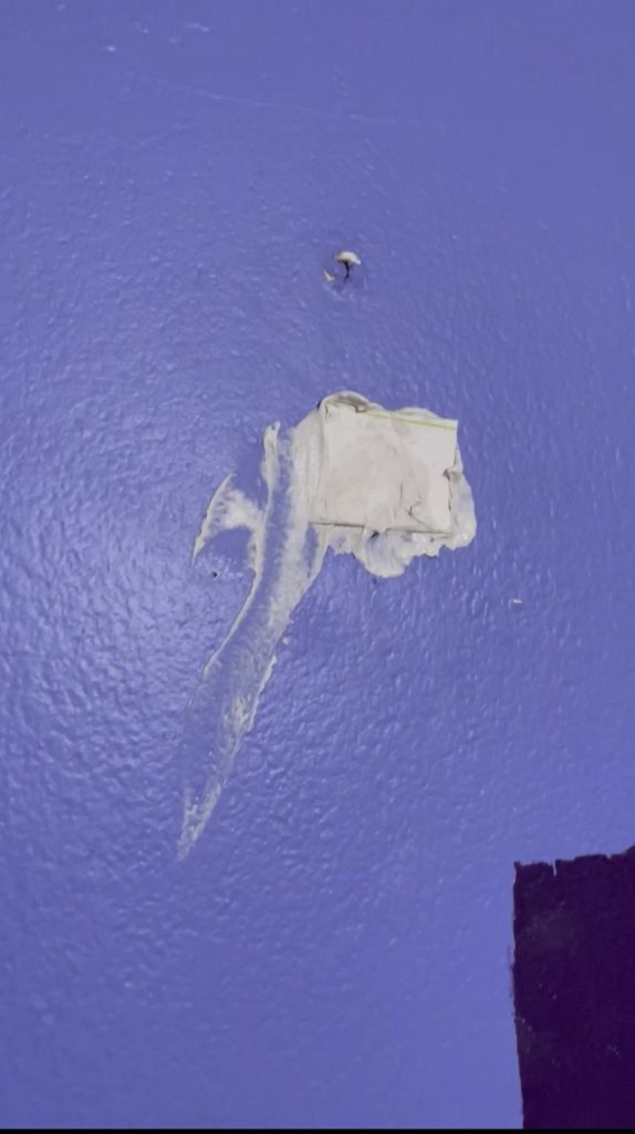 Image of a finished California patch with drywall mud