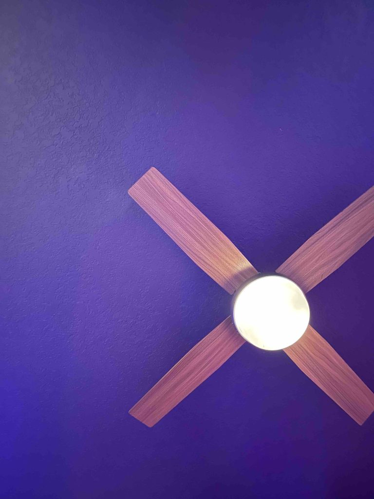 Installed fan with new Dark purple (PPG blackberry )