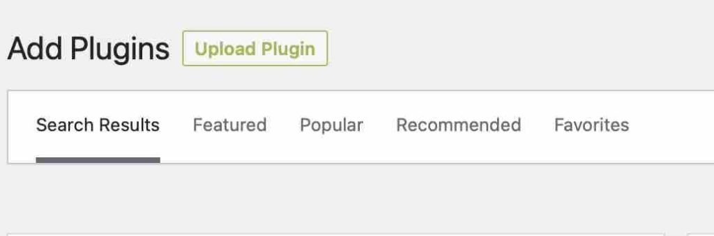 Image od wordpress menu to upload a plugin from your computer