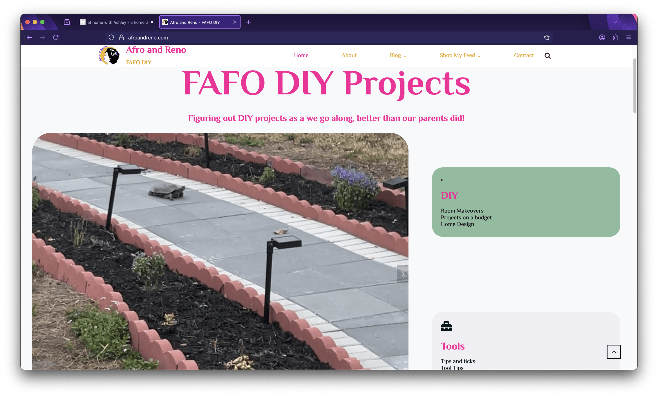 Tamarah Blogging Theme Deskop